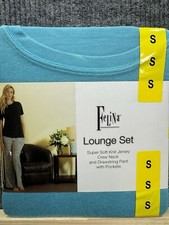 Felina Pajamas Women's Small 2 Piece Soft Knit Lounge Set Shirt Pants New
