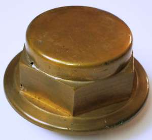 Hub Cap Carriage Wheel Dust Grease Bearing Cover BRASS Front Wheel ANTIQUE 1870s