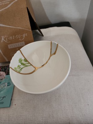 Ciotola Kintsugi Seletti In Porcellana Con Oro 24kt - Design Artistico Giapponese - Foto 13