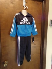 Adias Youth Track Suit New with Tags 3T Blue and Black
