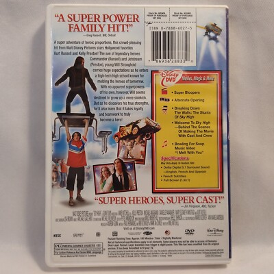 Sky High (DVD, 2005, Full Frame) Disney Movie Kurt Russell