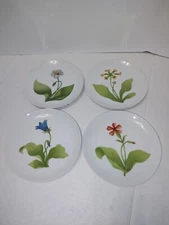 Toscany Fine China Tuileries Salad Plates Assorted Florals 4 Pcs. Made in Japan