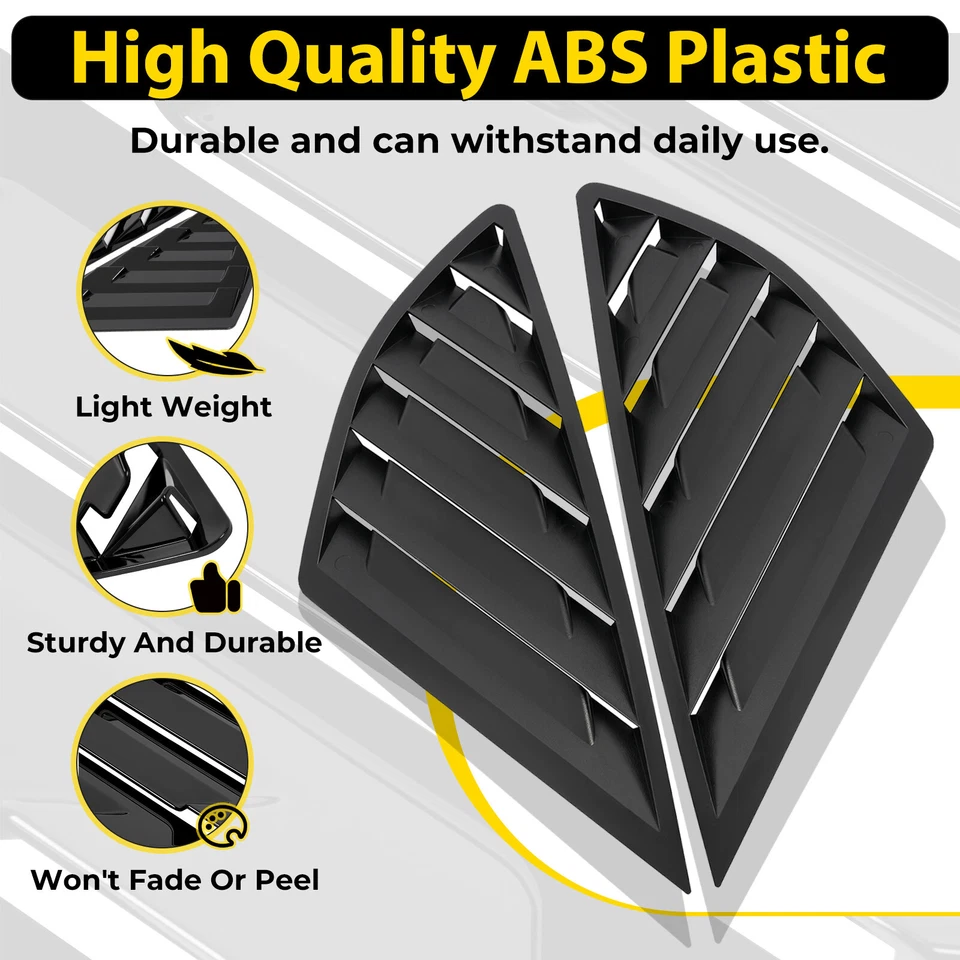 Side Quarter Window Louver Cover Scoop Vent For Ford Mondeo Fusion 2013-2020 Foto 2 de 4