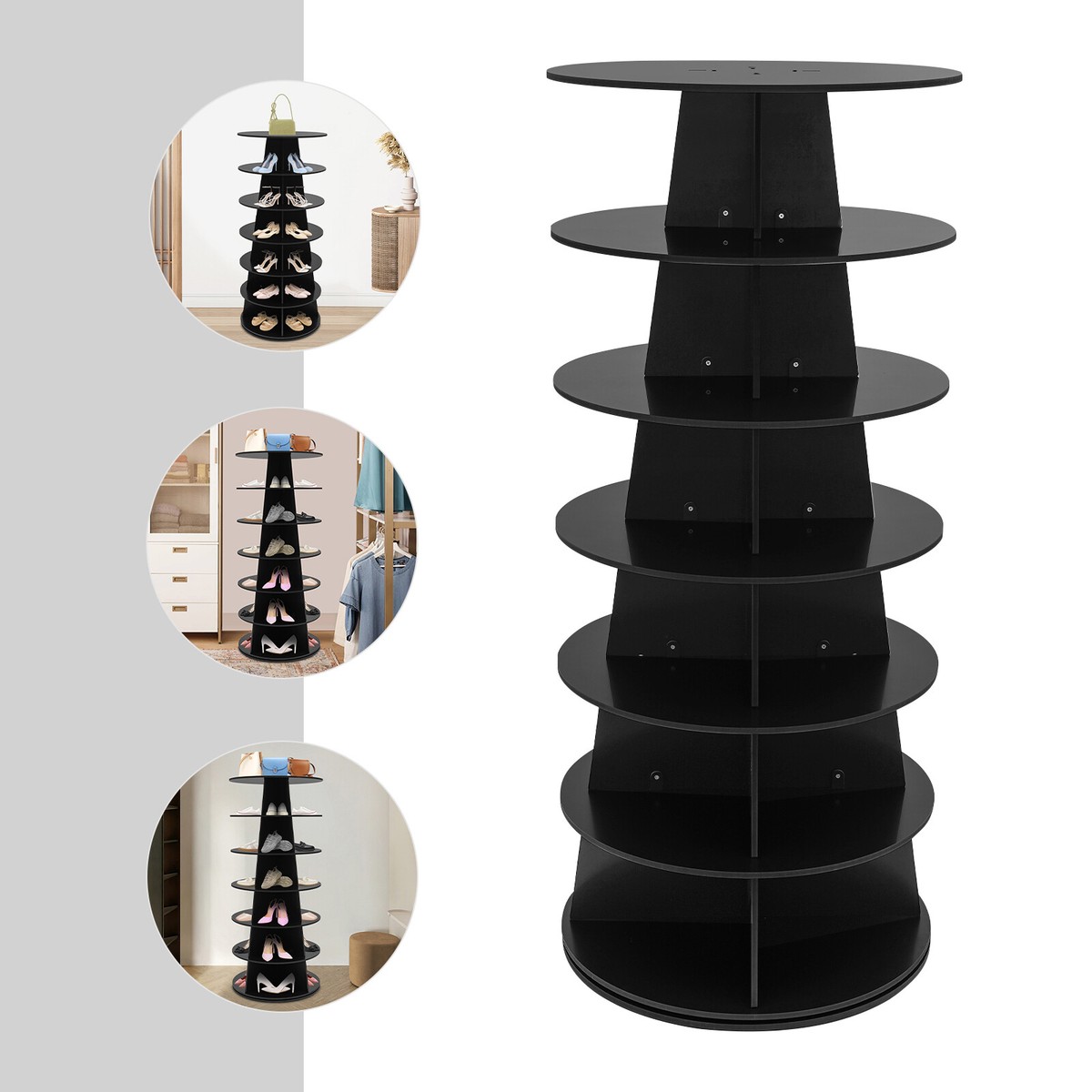 Rotating Shoe Rack, Spinning Shoe Rack, 360   Revolving Shoe