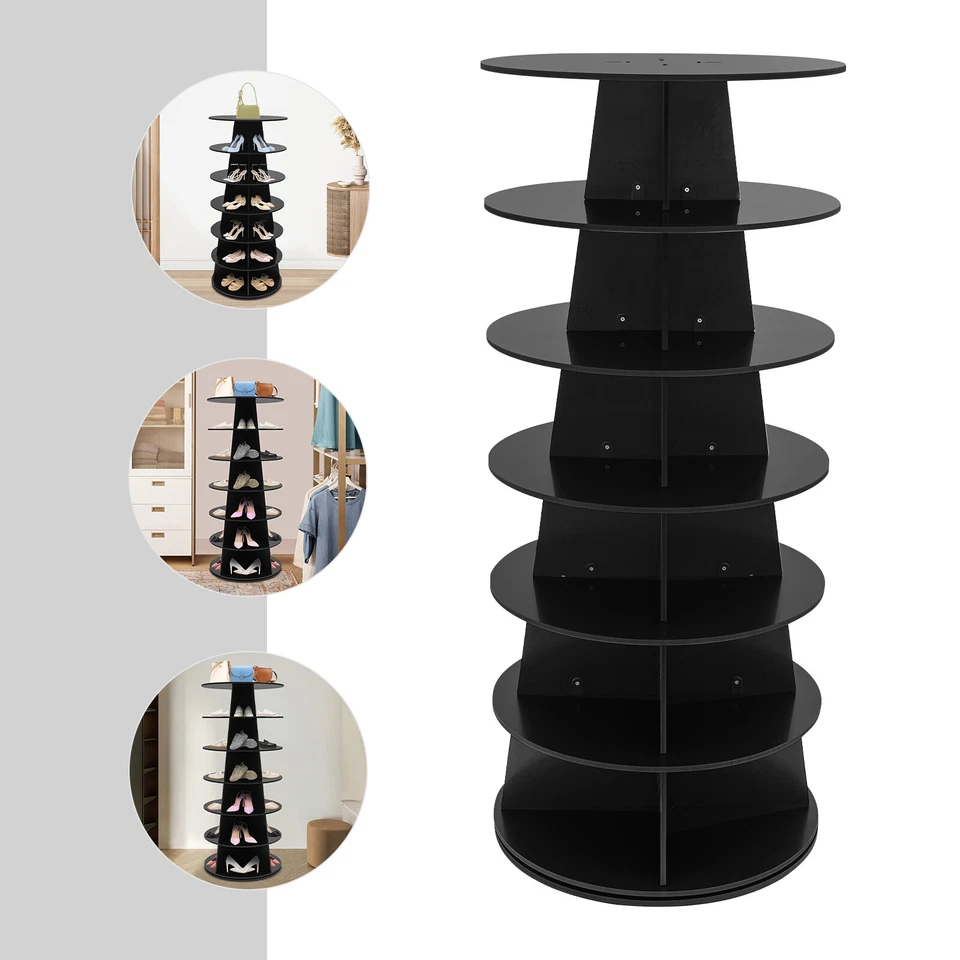 Rotating Shoe Rack, Spinning Shoe Rack, 360° Revolving Shoe Storage Organizer - Image 4 of 4