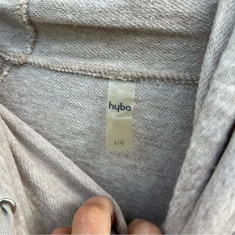 OFF WHITE Felpa con cappuccio collo cowl crema farina d'avena grafica miglior karma di sempre