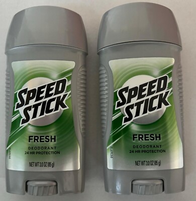 2 Pack Speed Stick Fresh Deodorant, 3 oz, 24hrs protection  