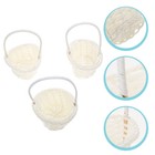 3 Pcs small woven basket with handle Candies Basket party basket Baskets