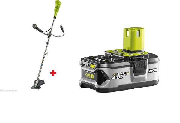 Ryobi 18V Akku-Sense OBC1820B +4,0Ah Akku Ohne LadegeräT One+ Rasentrimm-image