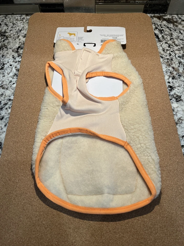 Chaleco Boots & Barkley Marrón Claro Construcción Difusa Sherpa Perro Talla Pequeña Foto 4 de 4