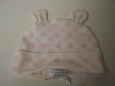 Feather Baby Boutique Girls Hat Beanie Size 0-6 Months Pink Flower Design NWT