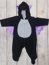 Just One You Carter's Bat Costume Sleeper Infant 3 Months Black Purple Zip