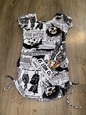 Vintage Rare NY Invasion Fashion Week Mini Dress Size M BODYCON Womens USA Made