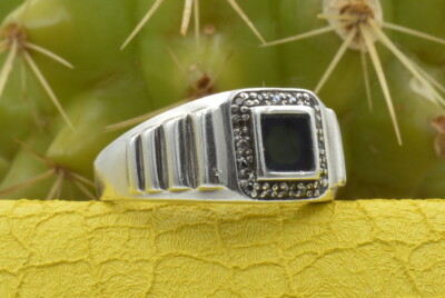 Ukraine jewelry old russian Sterling SILVER 875 Ring Size 11 MENS
