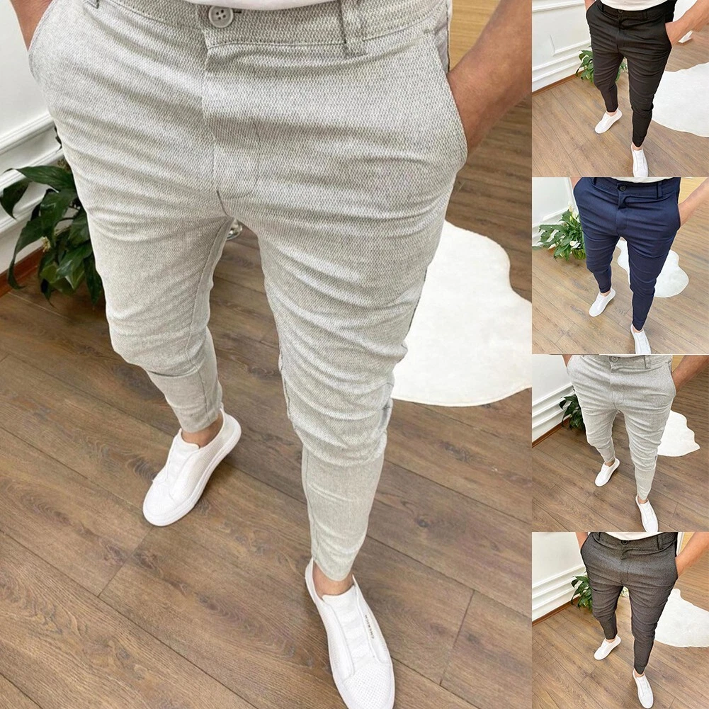 Slim fit casual pants clearance