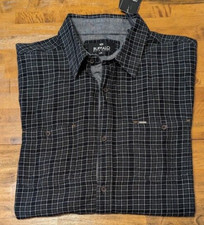 BUFFALO DAVID BITTON BUTTON DOWN ROLL TAB FLANNEL SHIRT Men's Large L NWT 69