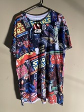 Star Wars All Over Print T-Shirt Mens Large NWT Comics AOP Graphic Tee