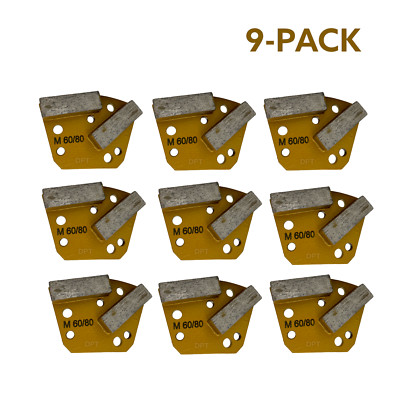 Diamond Grinding Discs for Bolt on Concrete Floor Grinders Medium Bond 9 Pack