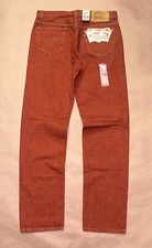 Vintage Levis 501 Pre-Shrunk, Rare Deadstock, NWT Red Jeans 36x34