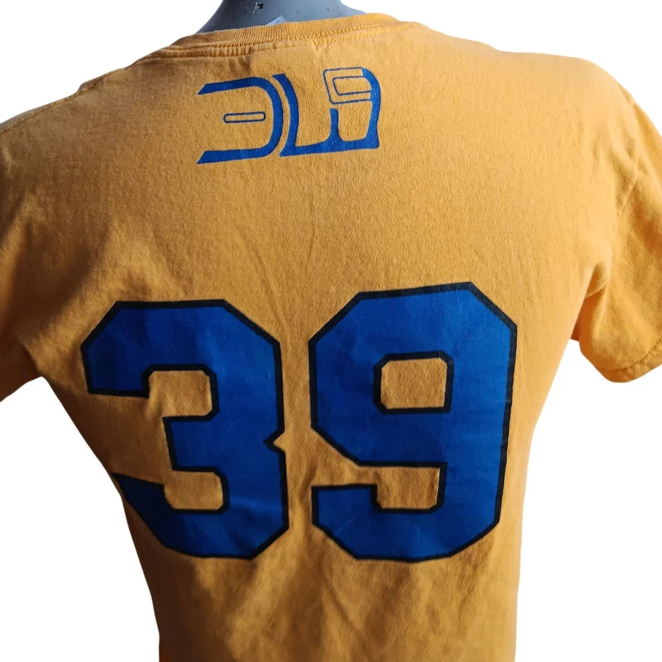CAMISETA MEDIANA VINTAGE AÑOS 90 DANNY WOODHEAD CHARGERS #39 NEBRASKA Amarilla Foto 2 de 4