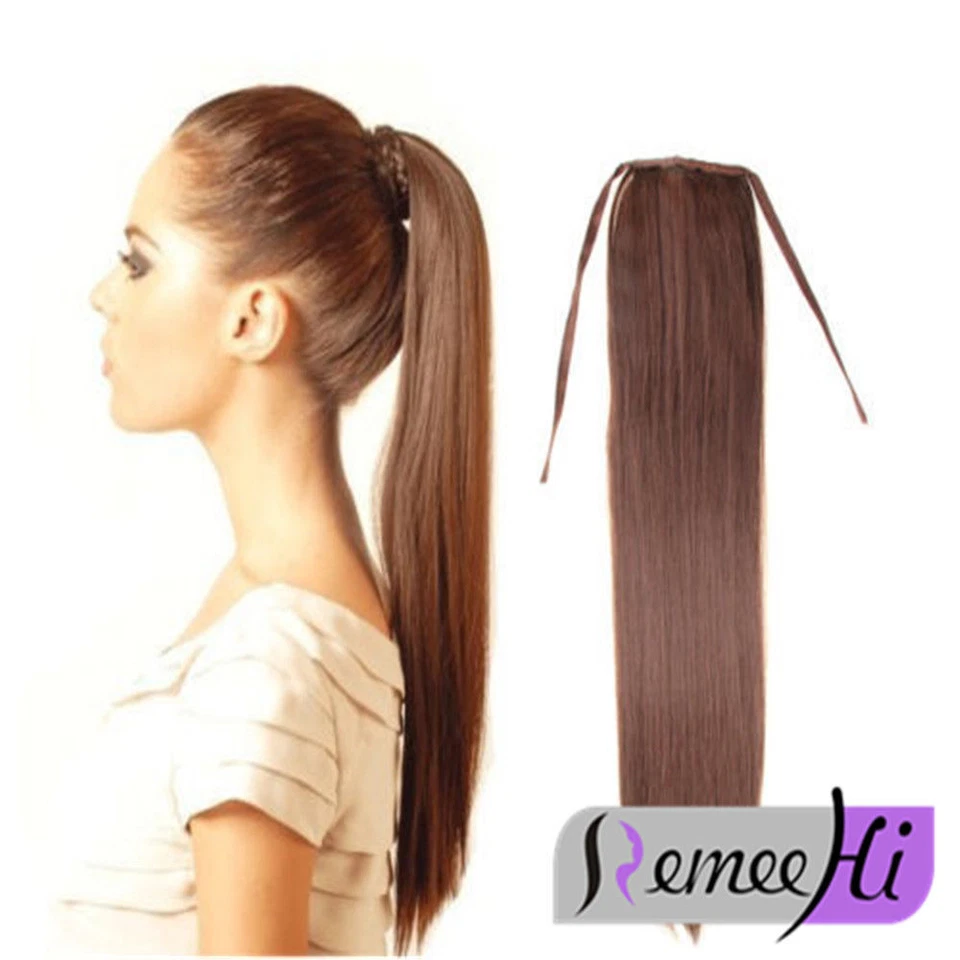 Extra Long High Ponytail Drawstring Clip In 100% Remy Human Hair Extension 100g - Image 2 of 4