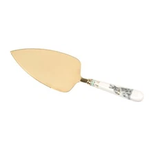 Spode Meadow Lane 10-Inch Cake Slicer, Stainless Steel with Porcelain Handle