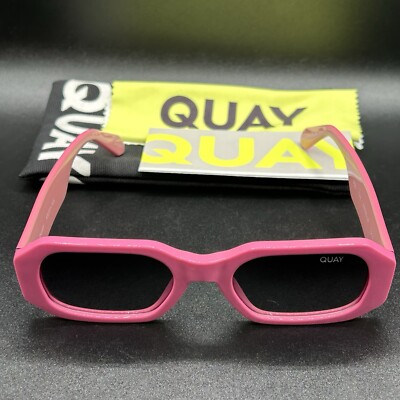 Quay Hyped Up 1212 Sunglasses Two-Tone Pink Polarized Gradient 53-21-145 EUC