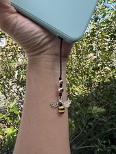 Bee Phone Charm, Bumblebee Phone Charm, Bee Happy Charm, Bee Bag Charm