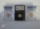 Mercury Dimes 1941 1943 1944 PCGS NGC Uncirculated Silver