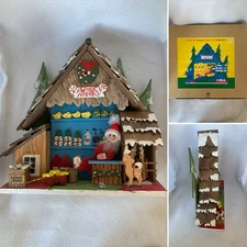 Vintage Santa WorkShop Kurt S Adler Wooden 9” X 11”