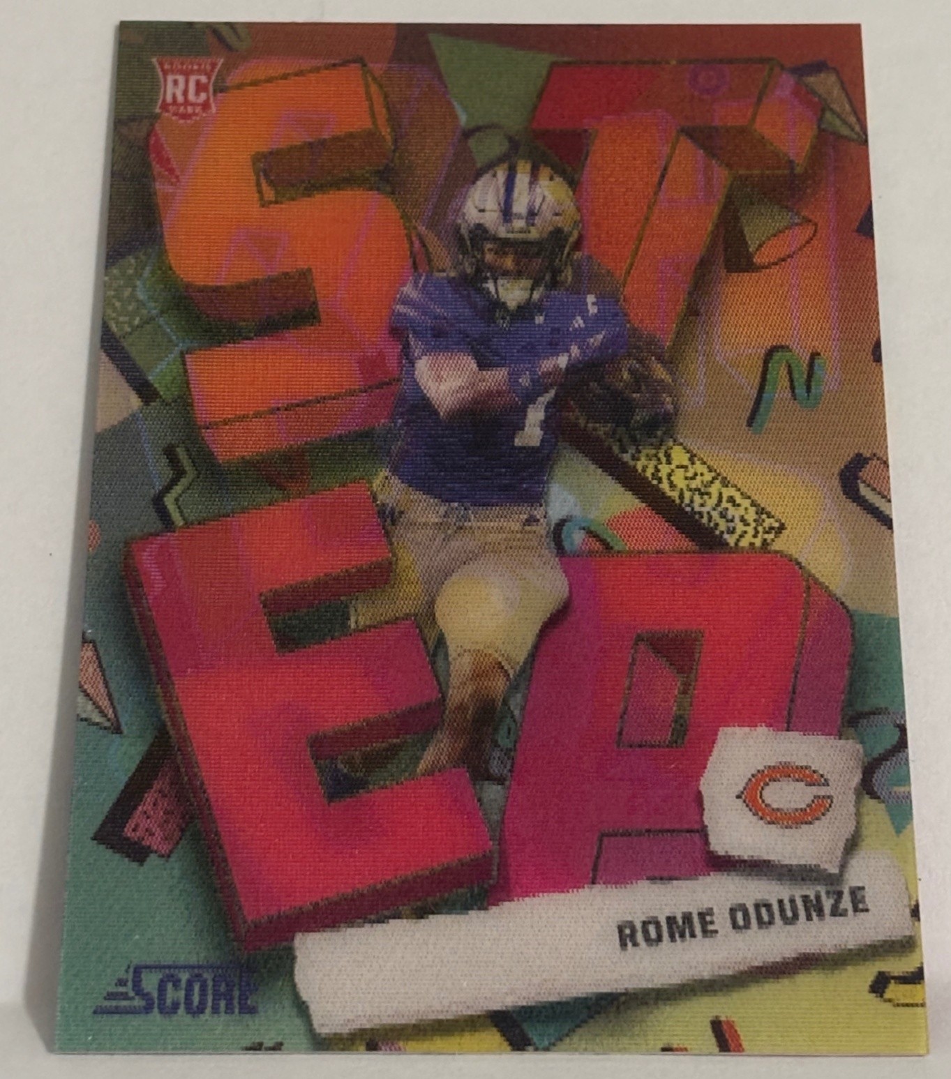 2024 Panini Football Score Rome Odunze Step Ahead #SA-RDE RC Chicago Bears