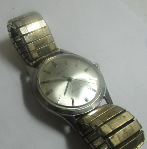 Vintage Mens' Benrus Shock Absorber Wristwatch Running