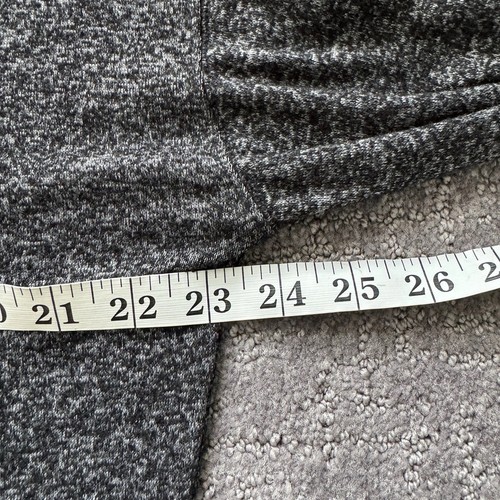 ATHLETA Shirt Womens Medium Black White Marled Lombard Pullover Soft Thumb Holes - Picture 9 of 11