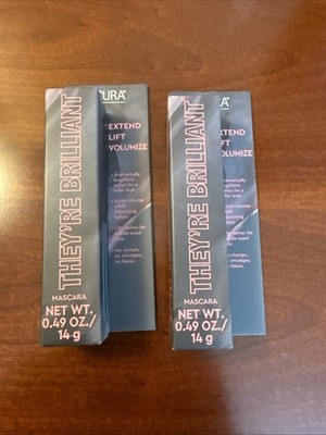 Lot of 2 Lacura They're Brilliant Extend Lift Volumize Black Mascara Aldi SEALED