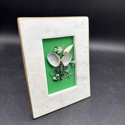 Handmade Framed Art Using Mixed Media In Marble Frame
