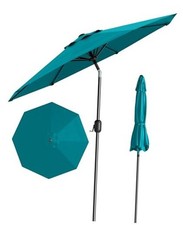9FT Outdoor Patio Umbrella, Table Market Umbrella With Push Button Tilt and