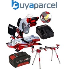 Einhell Cordless 18v Mitre Saw 210mmX-Change 18/210 1 x 4ah Battery + Leg Stand