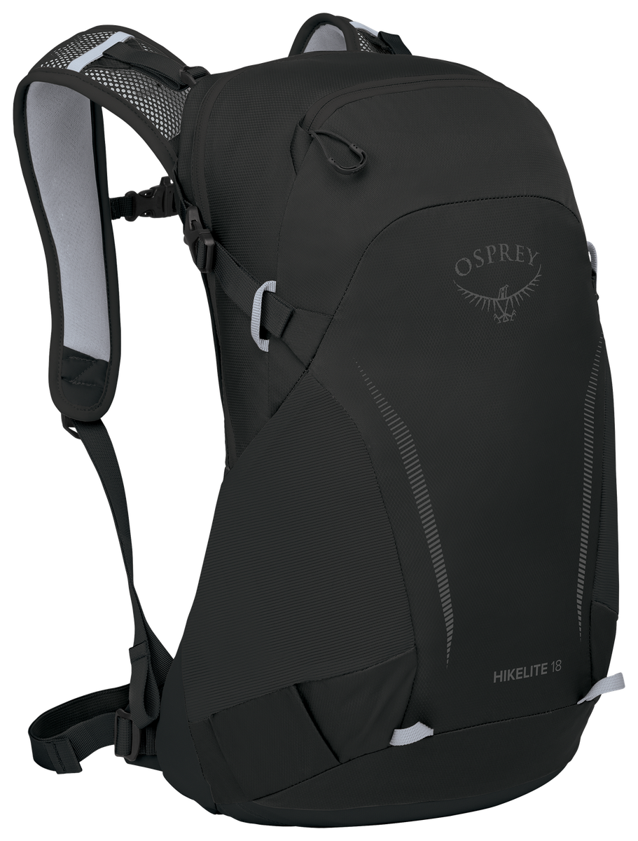 osprey air backpack Osprey Hikelite 18L Unisex Hiking Backpack, Black - Air Speed Ventilation