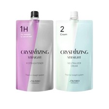 Hair Straightening Shiseido Crystallizing Salon Effect 1H 400g Neutralizer 400g