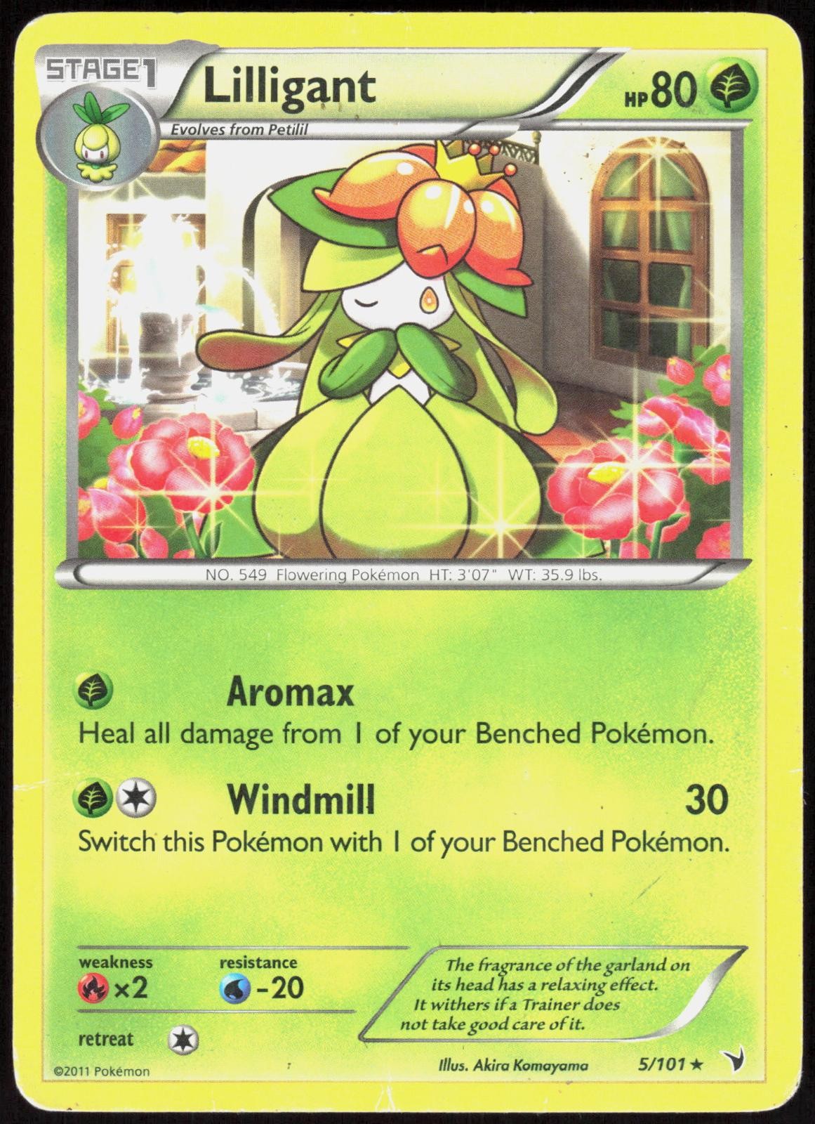 Noble Victories Lilligant 5/101 Rare Pokemon HP