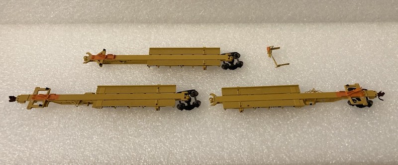 3 Pc Set N Scale Intermodal Spine Flat Car For Parts 1378FF9874-2B26