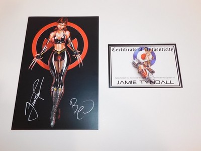 WHITE WIDOW #4 X-23  VIRGIN BLACK VARIANT SIGNED BENNY + JAMIE TYNDALL with COA