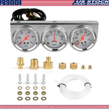 Triple Gauge Kit Waterampoil 2 52mm Dc 12v Mechanical 3-in-1 Car Meter Set W Triple Gauge Kit Waterampoil 2 52mm Dc 12v Mechanical 3-in-1 Car Meter Set W