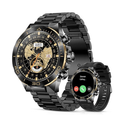 Black Metal Round Smart Watch 46mm Call Function Android Wear Android/iOS
