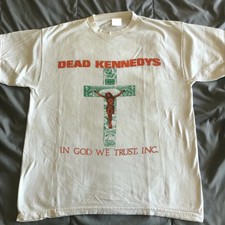 DEAD KENNEDYS 1981 In God We Trust vintage white shirt QT3300