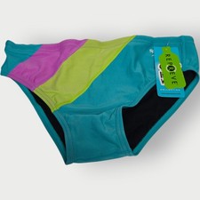 NEW Speedo Eco Endurance Swim Brief Acid Lime Teal Pink Mens Size 34 NWT