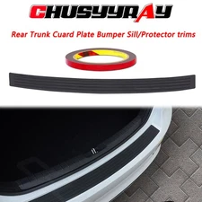 Car Rear Rubber Bumper Protector Bumper Trunk Guard Strip Anti-Scratch Protector