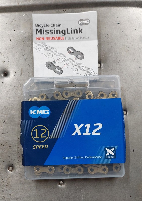 KMC X12 Ti-N Chain 126L Gold 12-Speed