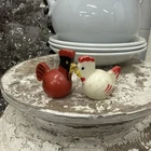 New ListingSet 2 Vtg Fisher Price Little People Red Rooster White Chicken Play Family Farm