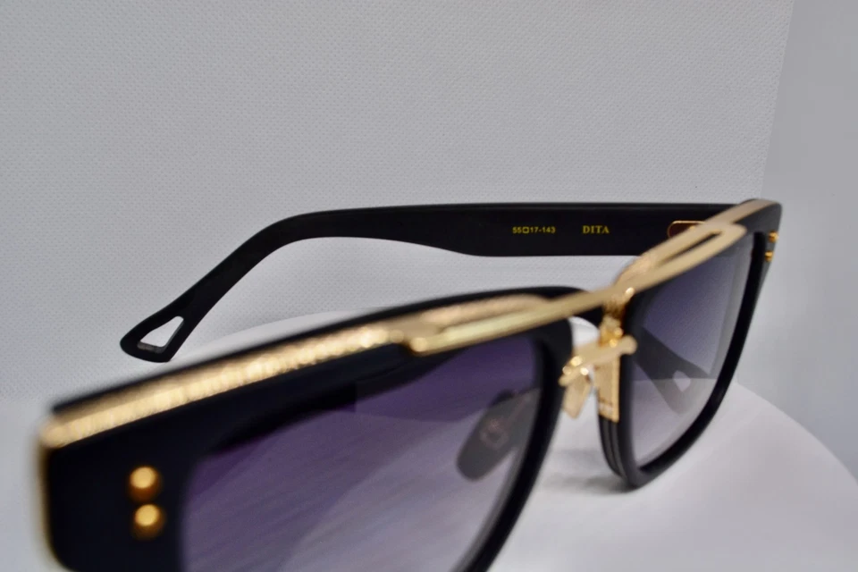 Gafas de sol Dita Mach Three oro 18K titanio hechas en Japón con estuche Foto 2 de 4